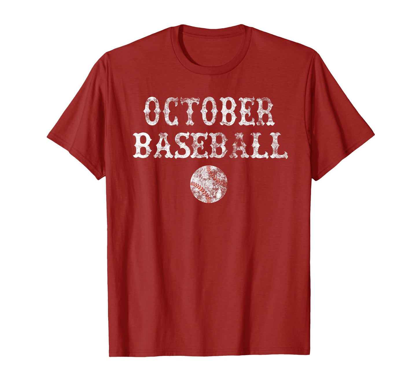 October Baseball Vintage Playoff Gift T Shirt Men Women Boys T-Shirt