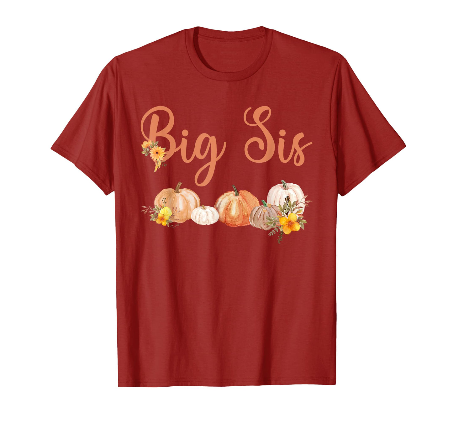 Big Sister of Little Pumpkin First Birthday Autumn Pumpkin T-Shirt