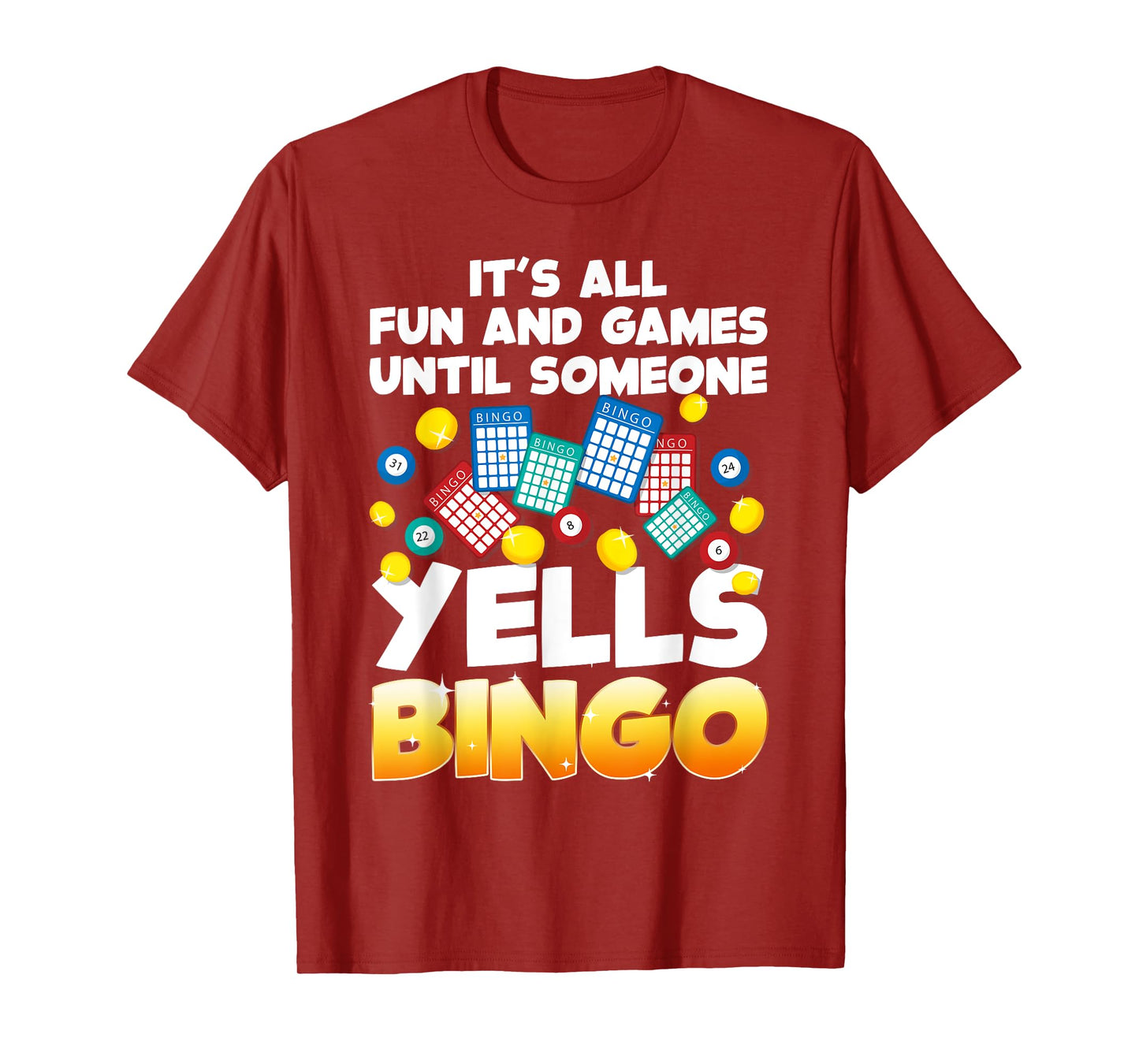 Best Bingo Novelty For Men Women Bingo Lover Bingo Player T-Shirt