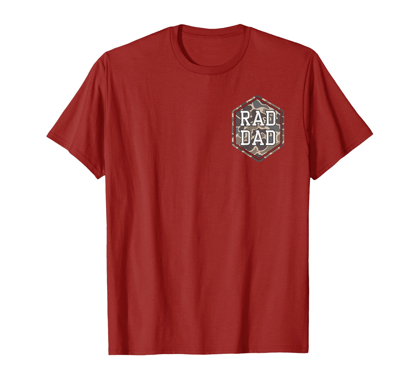(2 Sides) Camo Rad Dad Retro Camouflage Daddy Father's Day T-Shirt