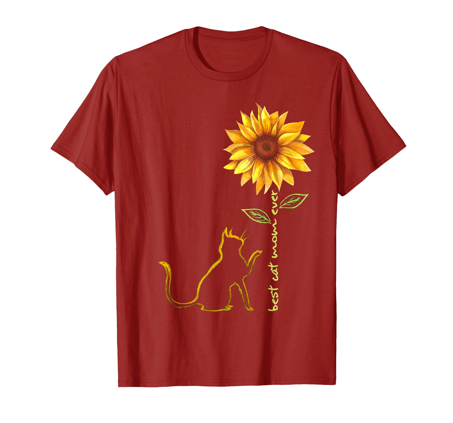 Best Cat Mom Ever Sunflower Cat Tree Men Women Girls Kids T-Shirt