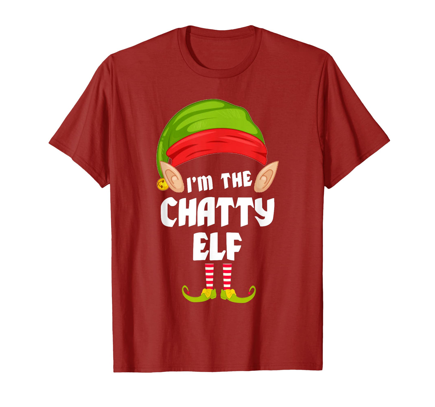 Funny Chatty Elf Matching Family Group PJ Christmas T-Shirt