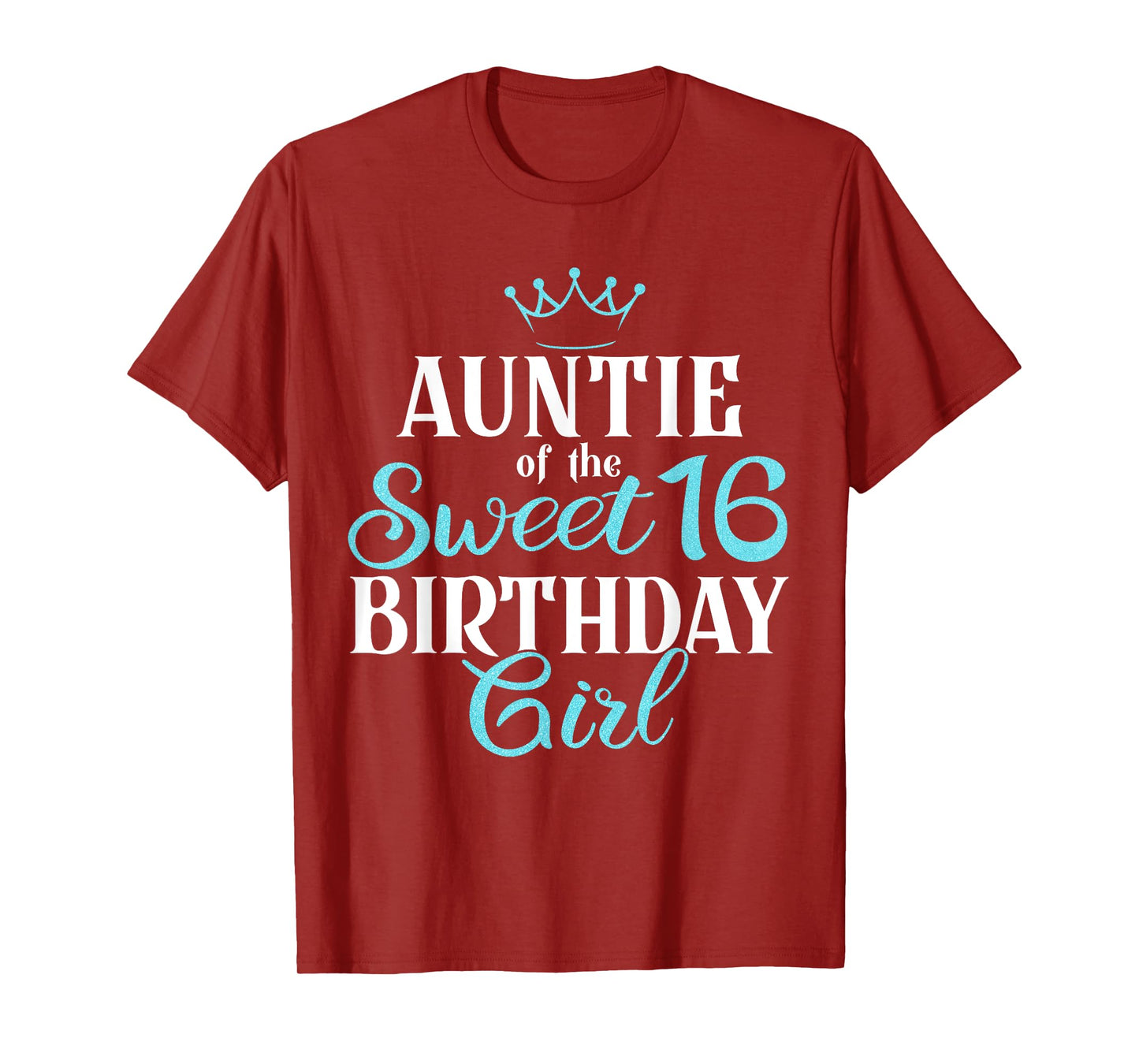 Uncle Of Sweet 16th Birthday Sixteen Squad Bday Party Blue T-Shirt