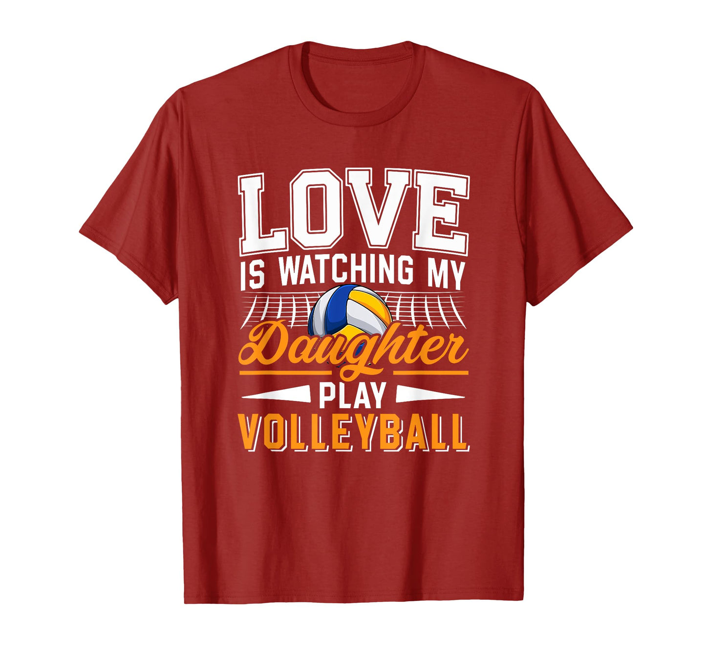 Love Watching My Daughter Play Volleyball Funny Player Fan T-Shirt