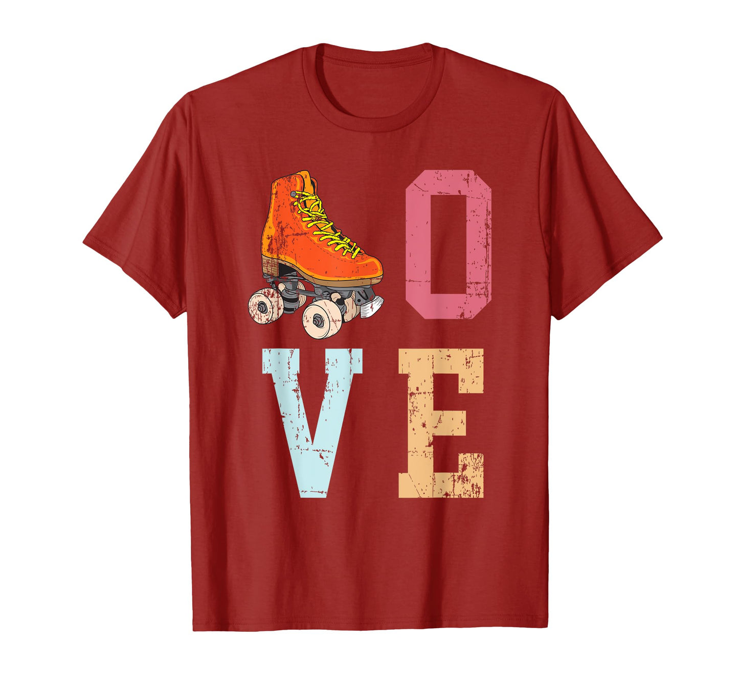 Funny Roller Skating Vintage Skate Lover 70's Gift Men Women T-Shirt