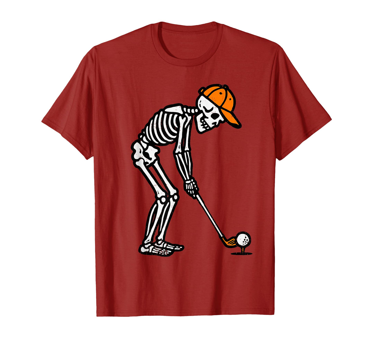 Skeleton Golf Halloween Golfer Costume Dad Mens Boys Kids T-Shirt