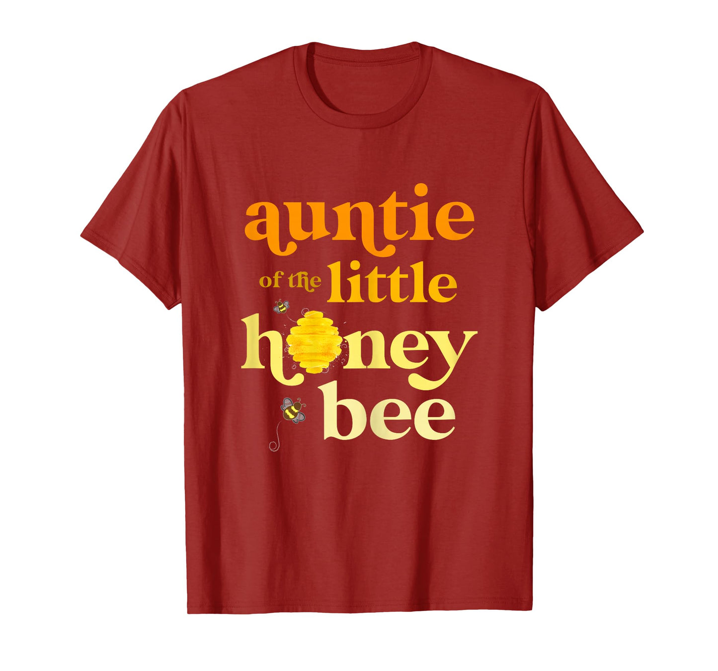 Auntie Little Honey Bee Birthday Gender Reveal Baby Shower T-Shirt