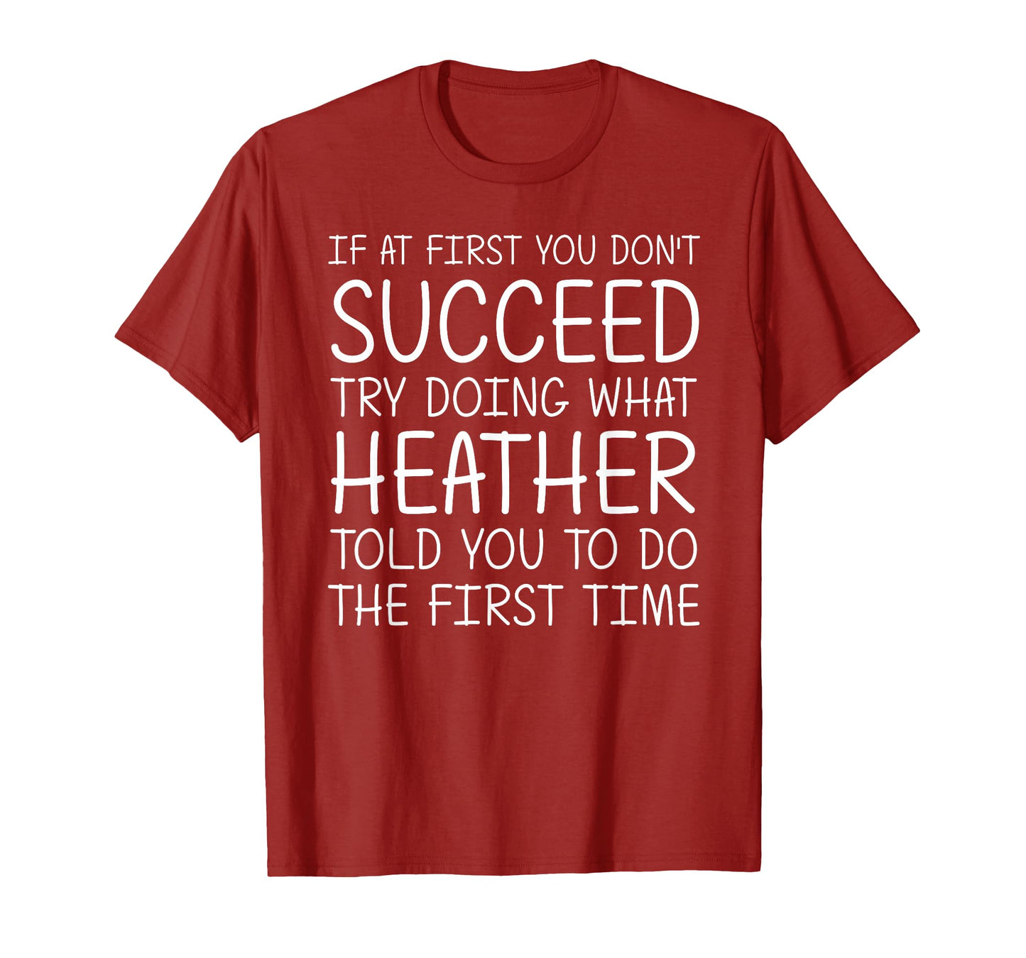 Custom Women Name Girl Mom Wife Birthday Presents Heather Gift Name Personalized Birthday Funny Christmas Joke T-Shirt