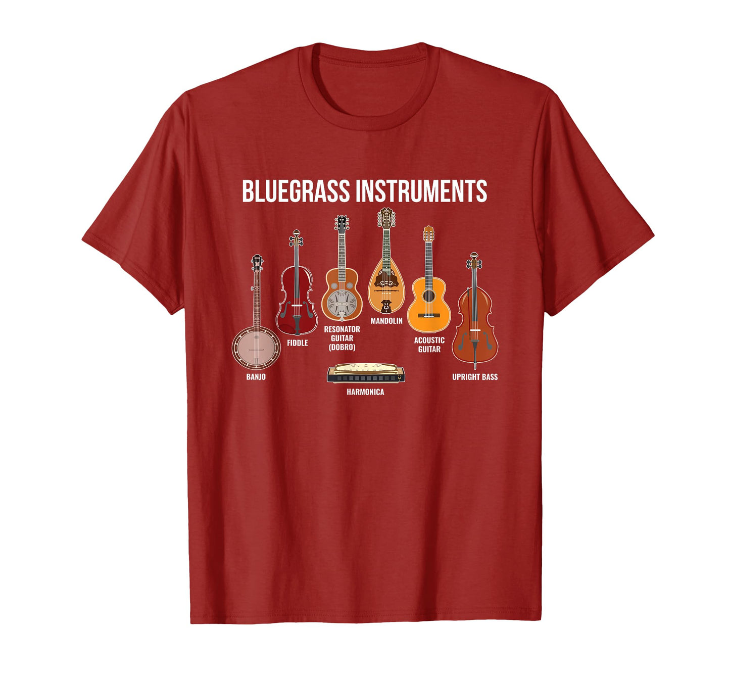 Banjo Bluegrass instruments Vintage Music Fans Banjo Player T-Shirt