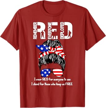 On Friday We Wear Red Military Support Troops T-Shirt