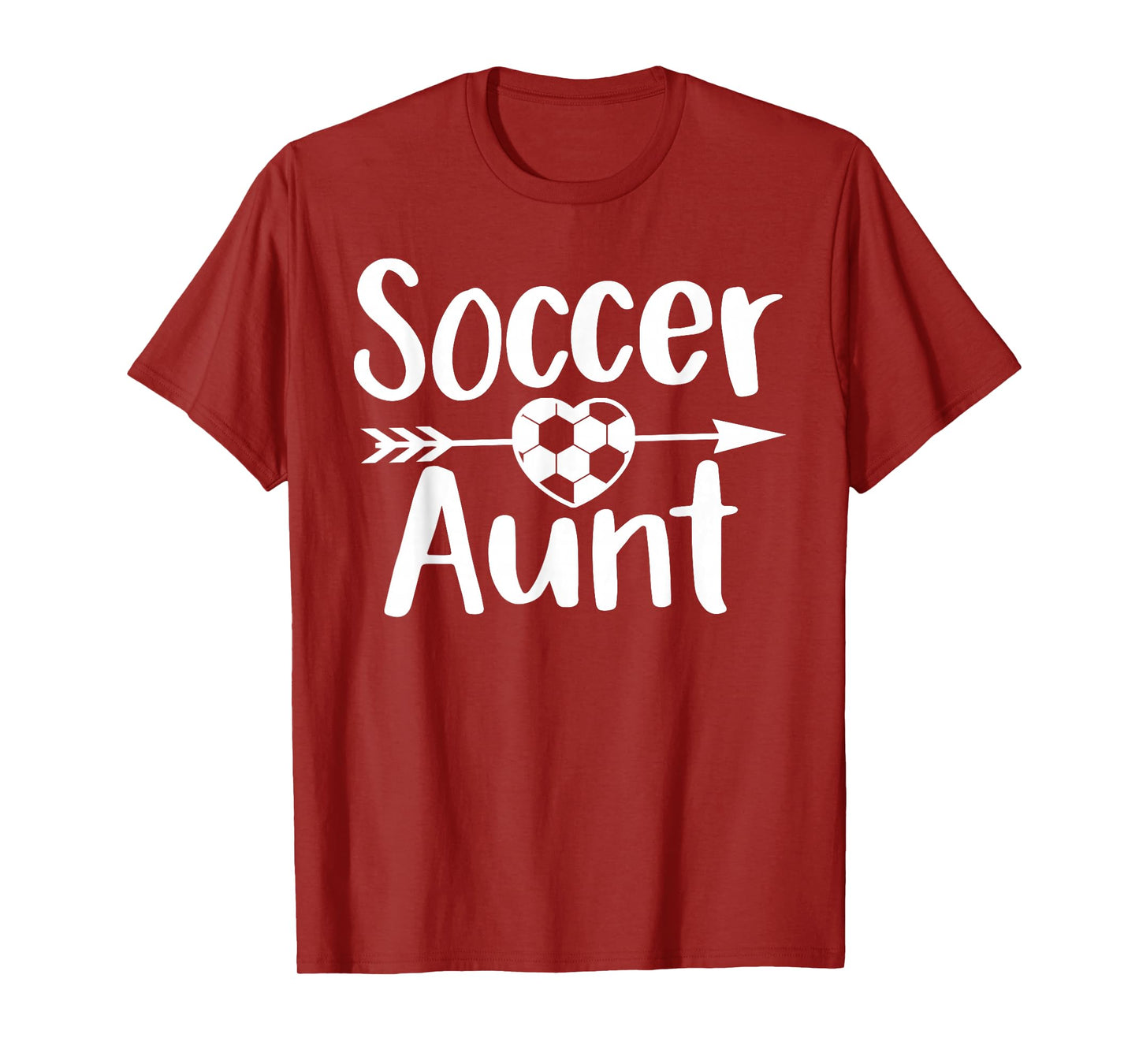 Soccer Aunt Heart Sport Lover Auntie Mother's Day T-Shirt