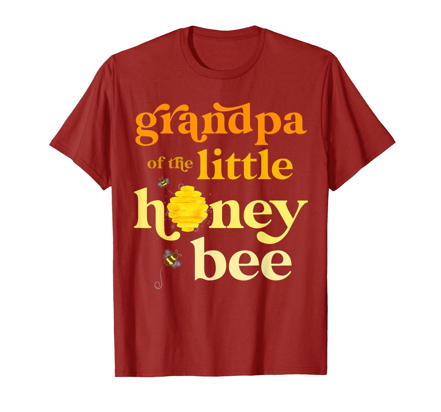 Grandpa Little Honey Bee Birthday Gender Reveal Baby Shower T-Shirt