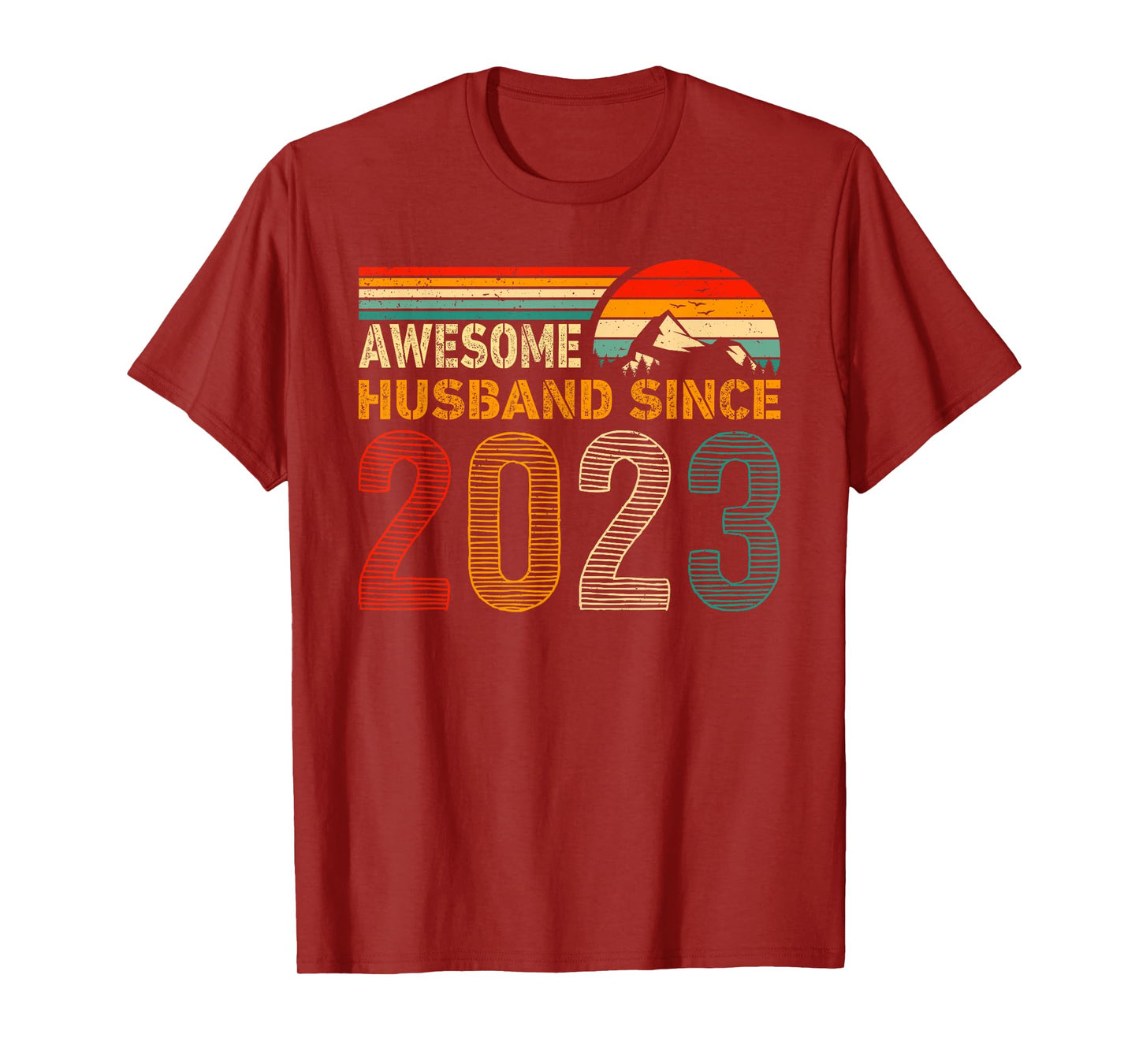 Awesome Husband Since 2023 Couples 2023 Wedding Anniversary T-Shirt