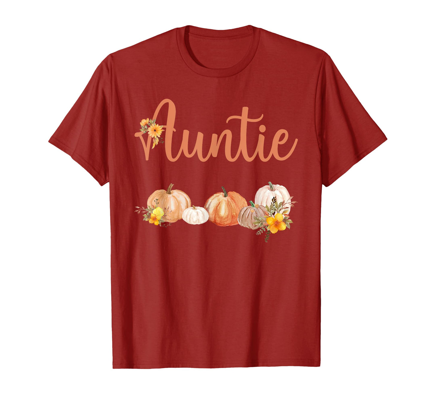 Auntie of Little Pumpkin First Birthday Autumn Pumpkin T-Shirt