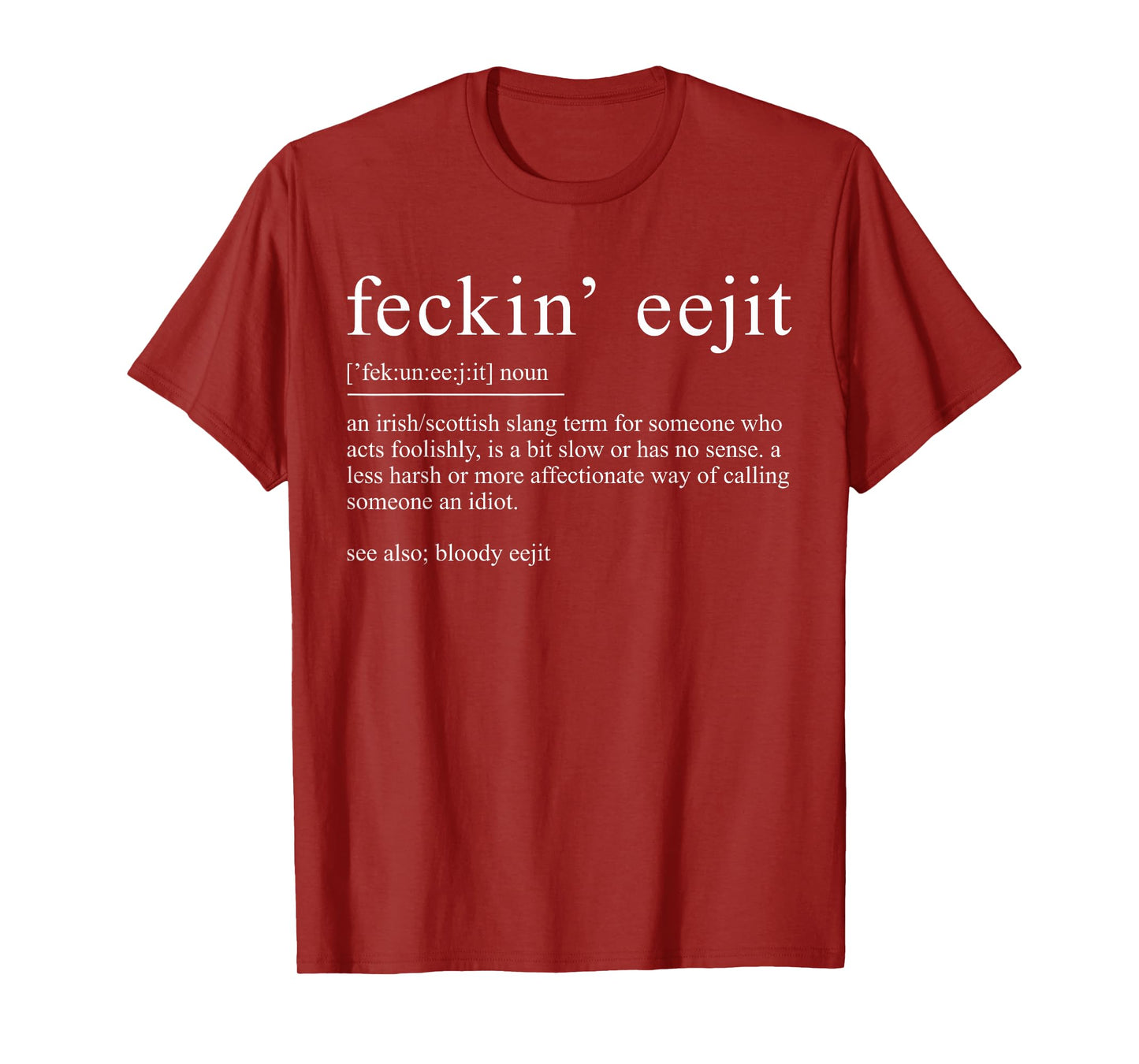 Retro Feckin' Eejit Paddy's Day St. Patrick's Day Shamrock T-Shirt