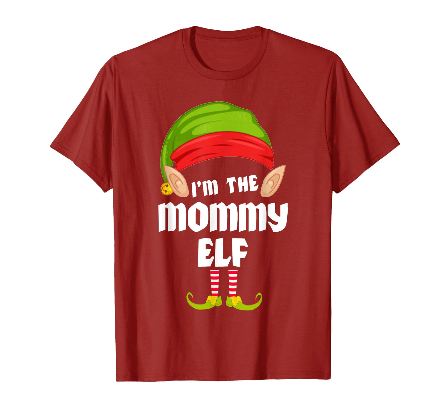 Funny Mommy Elf Matching Family Group PJ Christmas T-Shirt