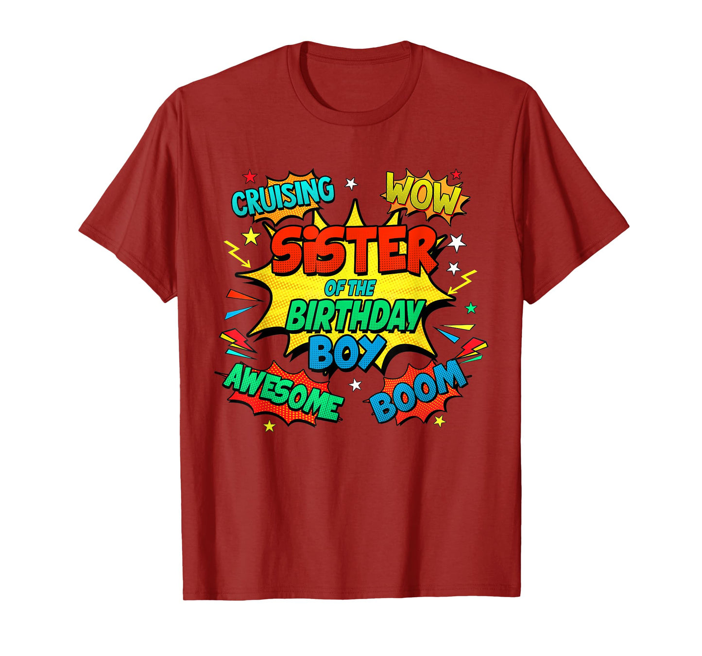 Aunt of The Birthday Boy Shirt Mother Superhero Comic Party T-Shirt