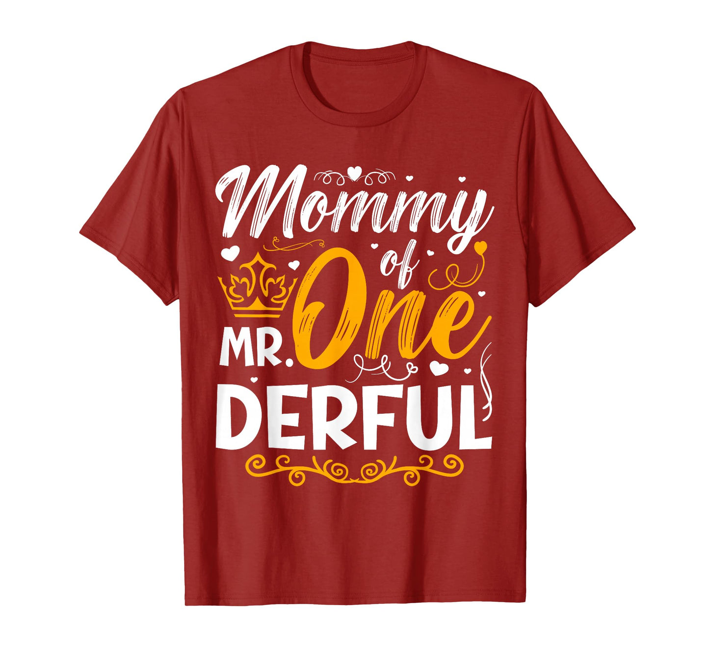 Mommy of Mr One Derful Party Matching Family 1st Birthday T-Shirt