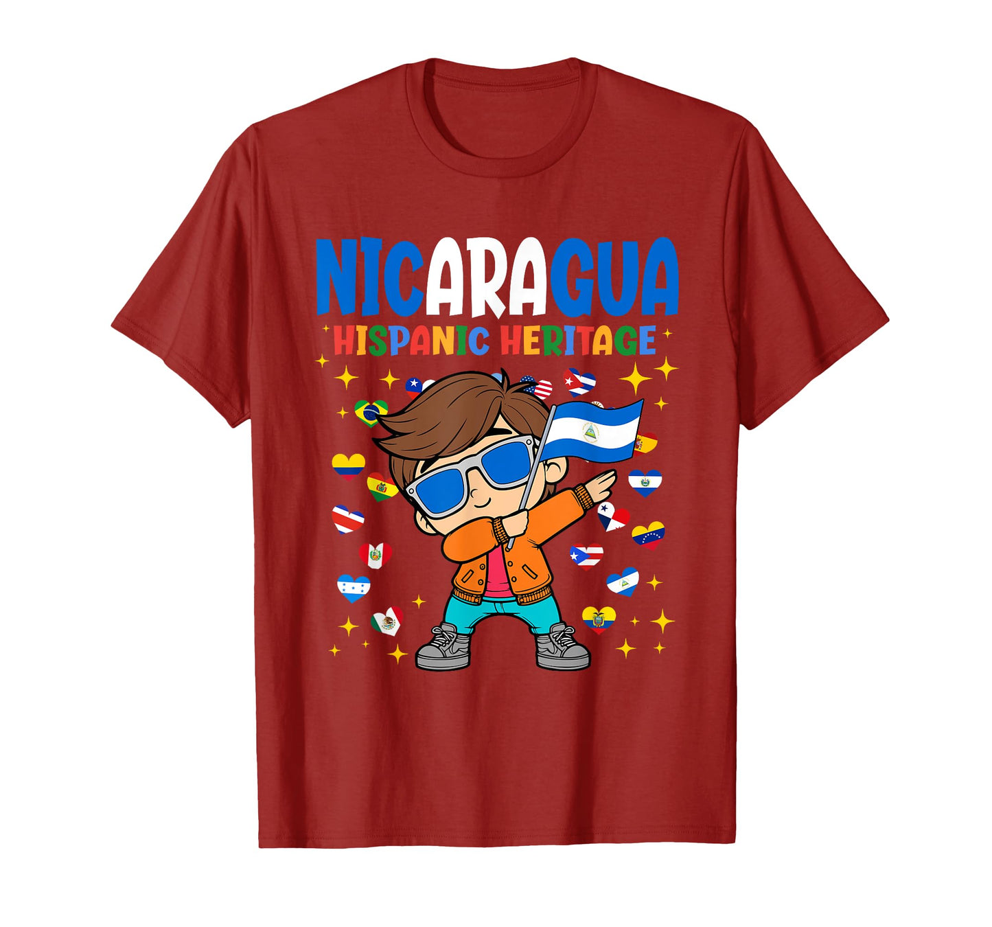 Hispanic Heritage Nicaraguan Flag Proud Nicaragua Boys Kids T-Shirt