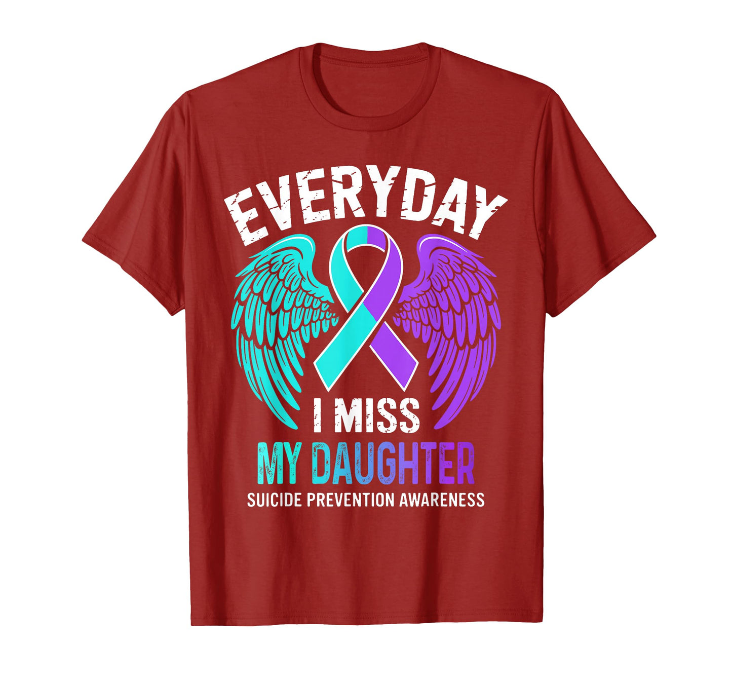 Wear Teal & Purple I Miss My Daughter Suicide Prevention T-Shirt