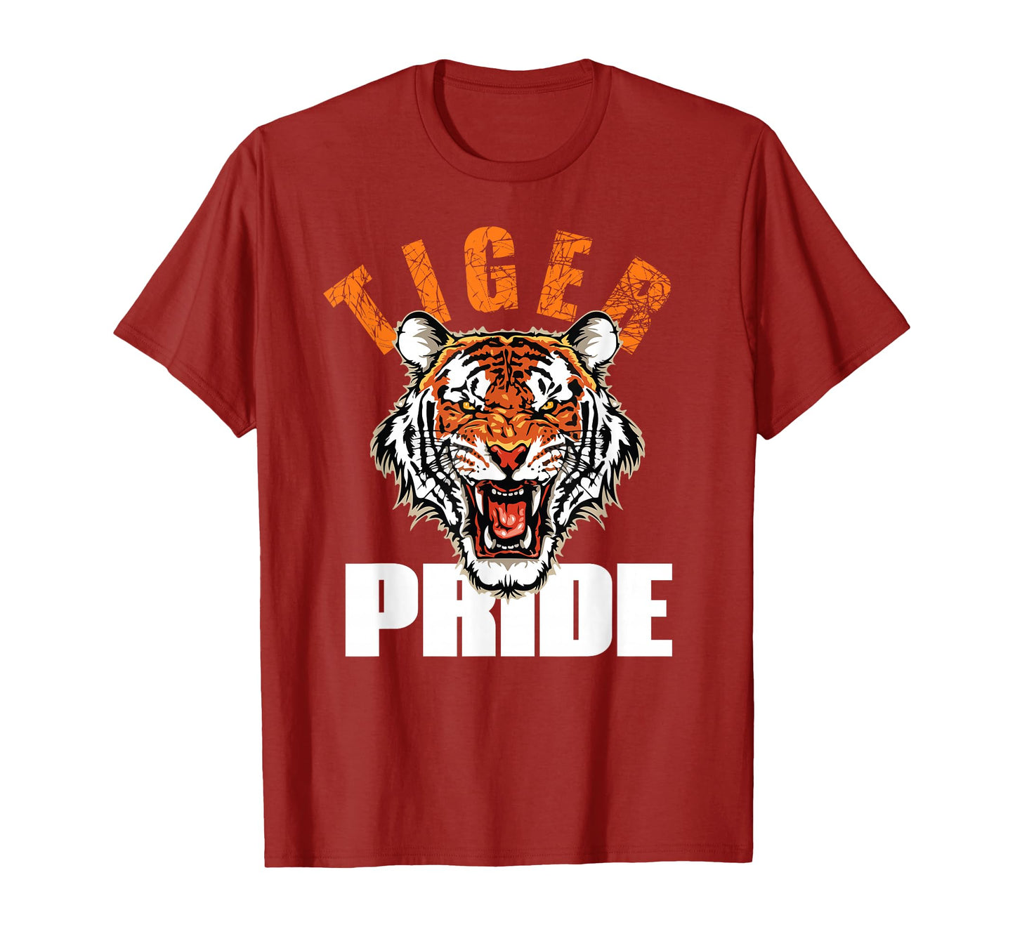 Tiger Pride Retro Jersey Style Tee Tiger School Sports Team T-Shirt