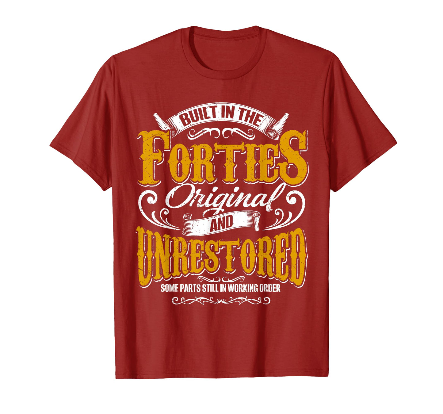 Built In The 40s Forties Vintage Classic Funny 80th Birthday T-Shirt