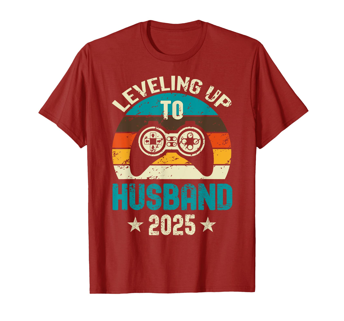 Leveling Up To Husband 2025 Future Groom Bachelor Party T-Shirt