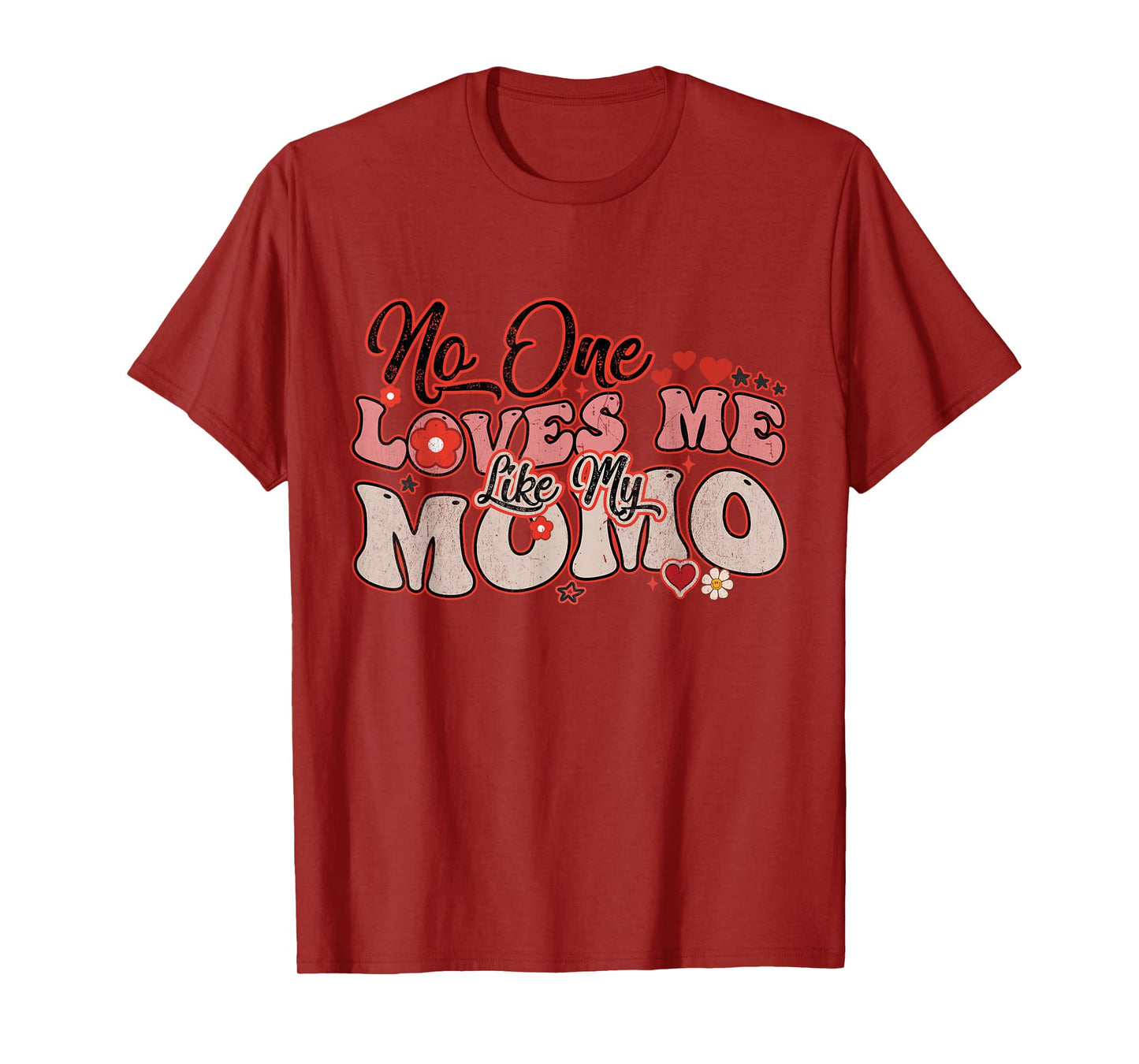 No One Loves Me Like My Momo Groovy Mothers Day Women Men T-Shirt