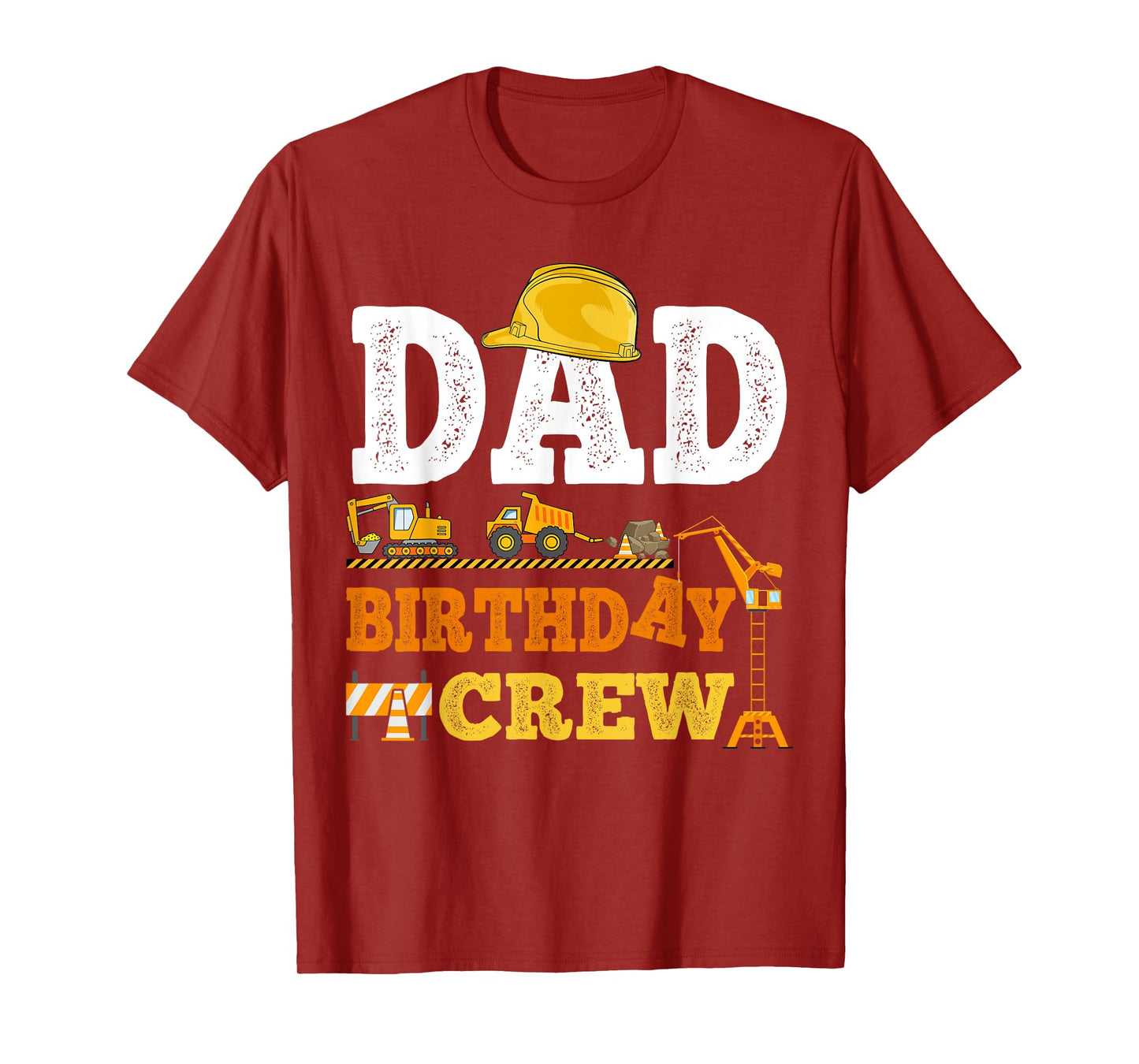 Dad Birthday Crew Construction Excavator Kids Family Set T-Shirt