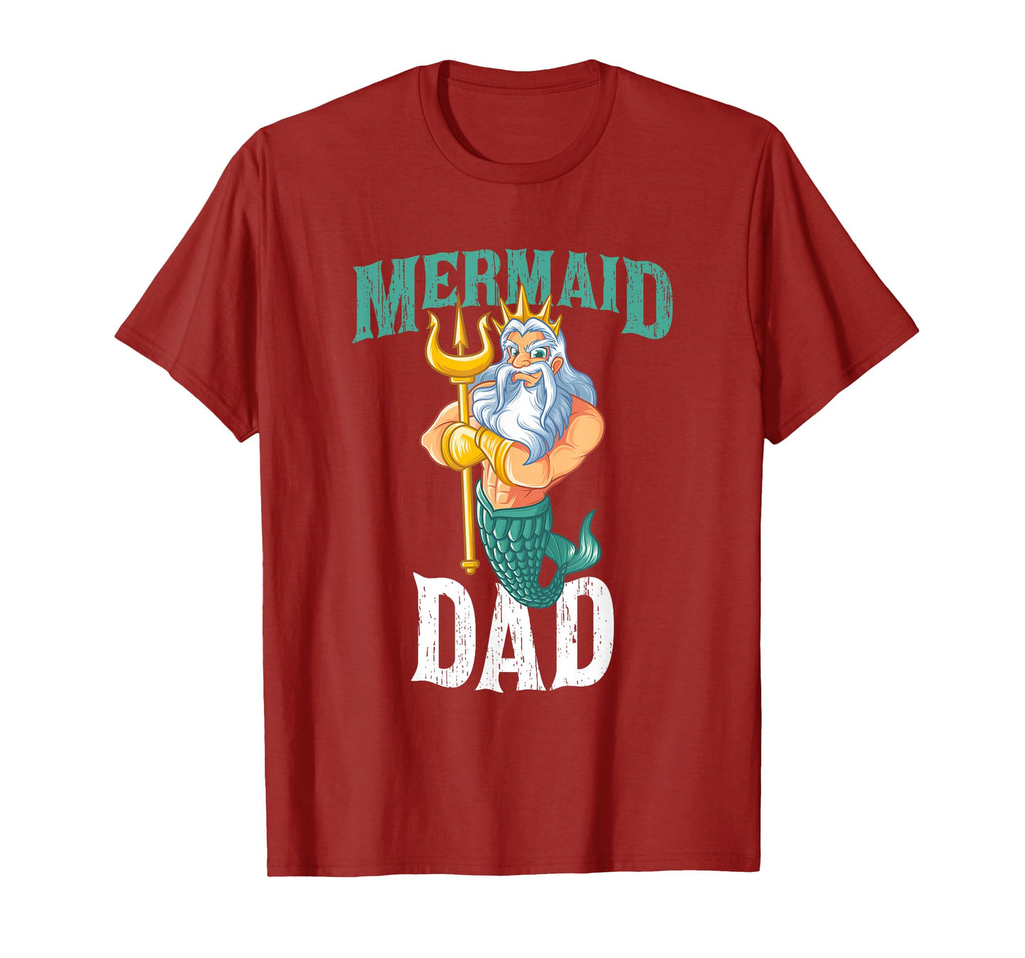 Funny Mermaid Dad Daddy Merman Security Birthday Men Gifts T-Shirt