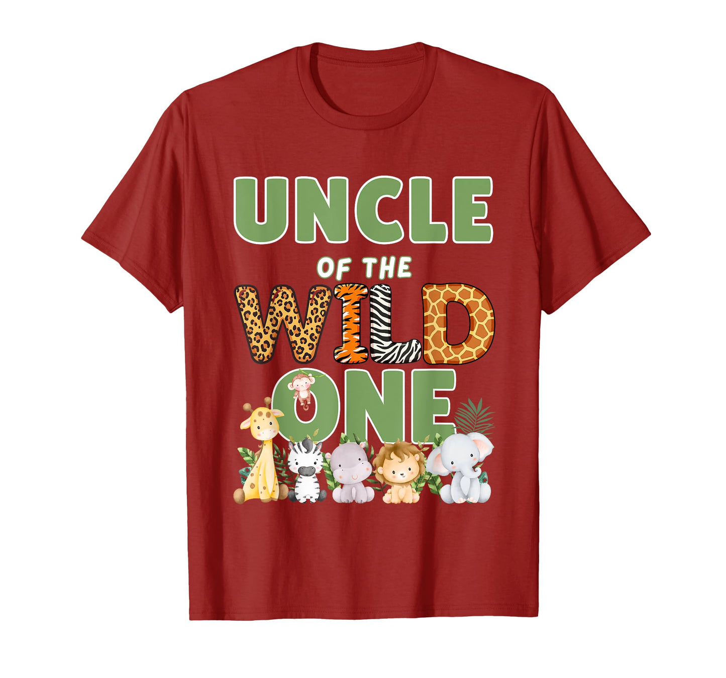 Uncle Of The Wild One 1st Birthday Safari Family Matching T-Shirt