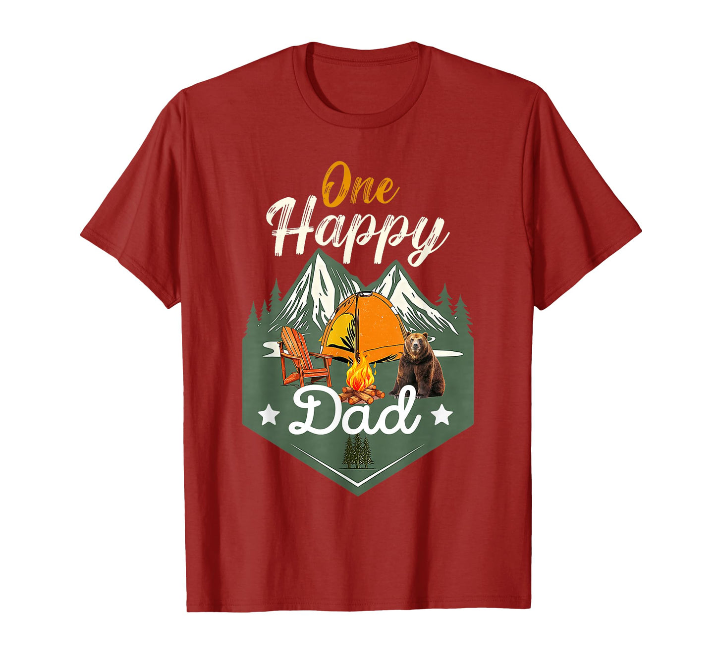One Happy Mama Camper Birthday Family Bear Matching Sister T-Shirt
