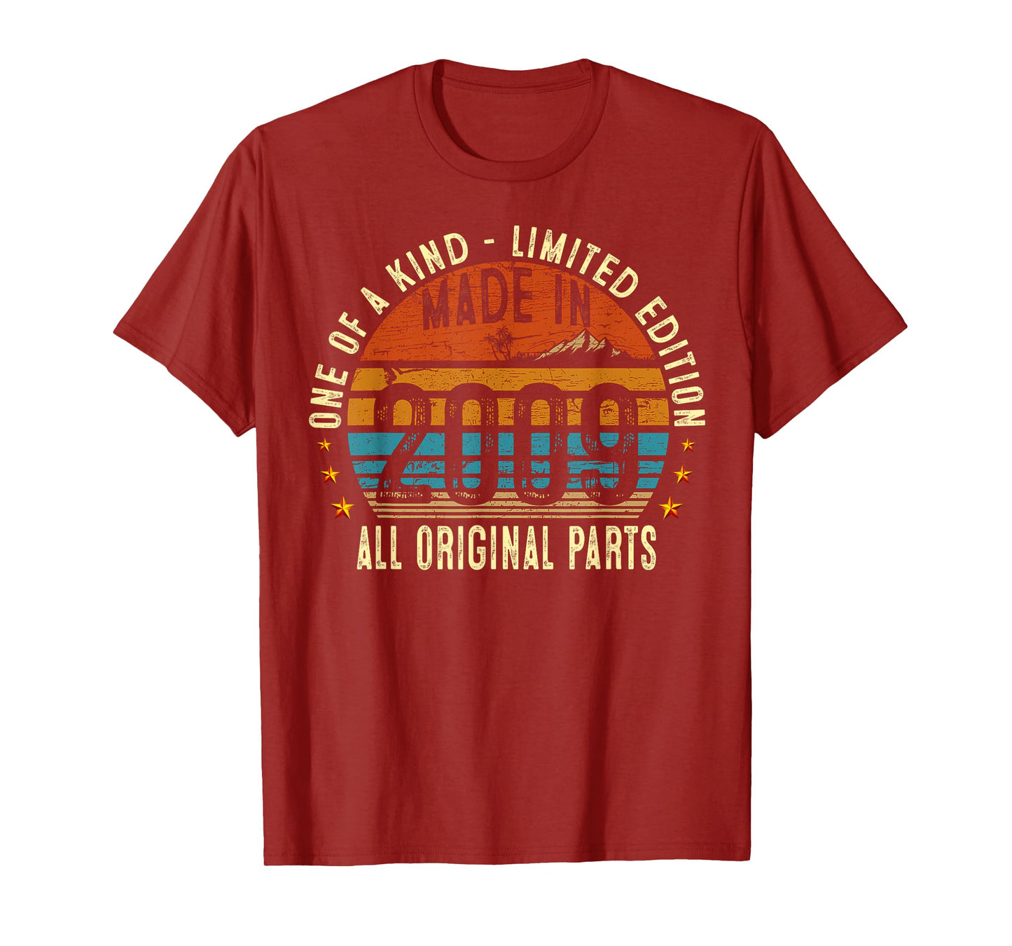 16th Birthday Gifts Men Boy Girl Vintage 2009 Original Parts T-Shirt