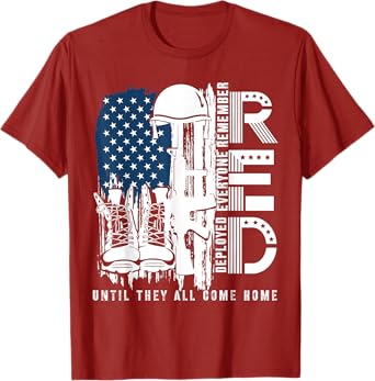 Red Friday Military We Wear Red Support Our troops US Flag T-Shirt