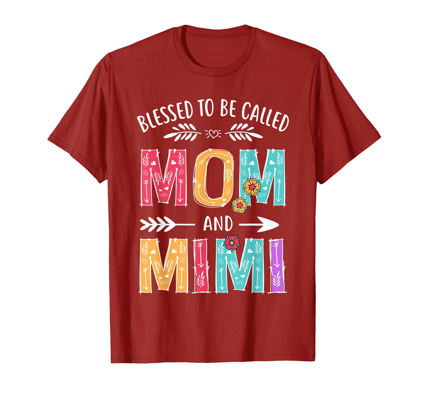 Blessed To Be Called Mom and Mimi Funny Grandma Mothers Day T-Shirt