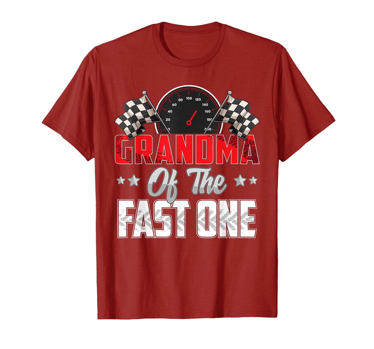 1 year old racing car fast one birthday 1st Family Grandma T-Shirt