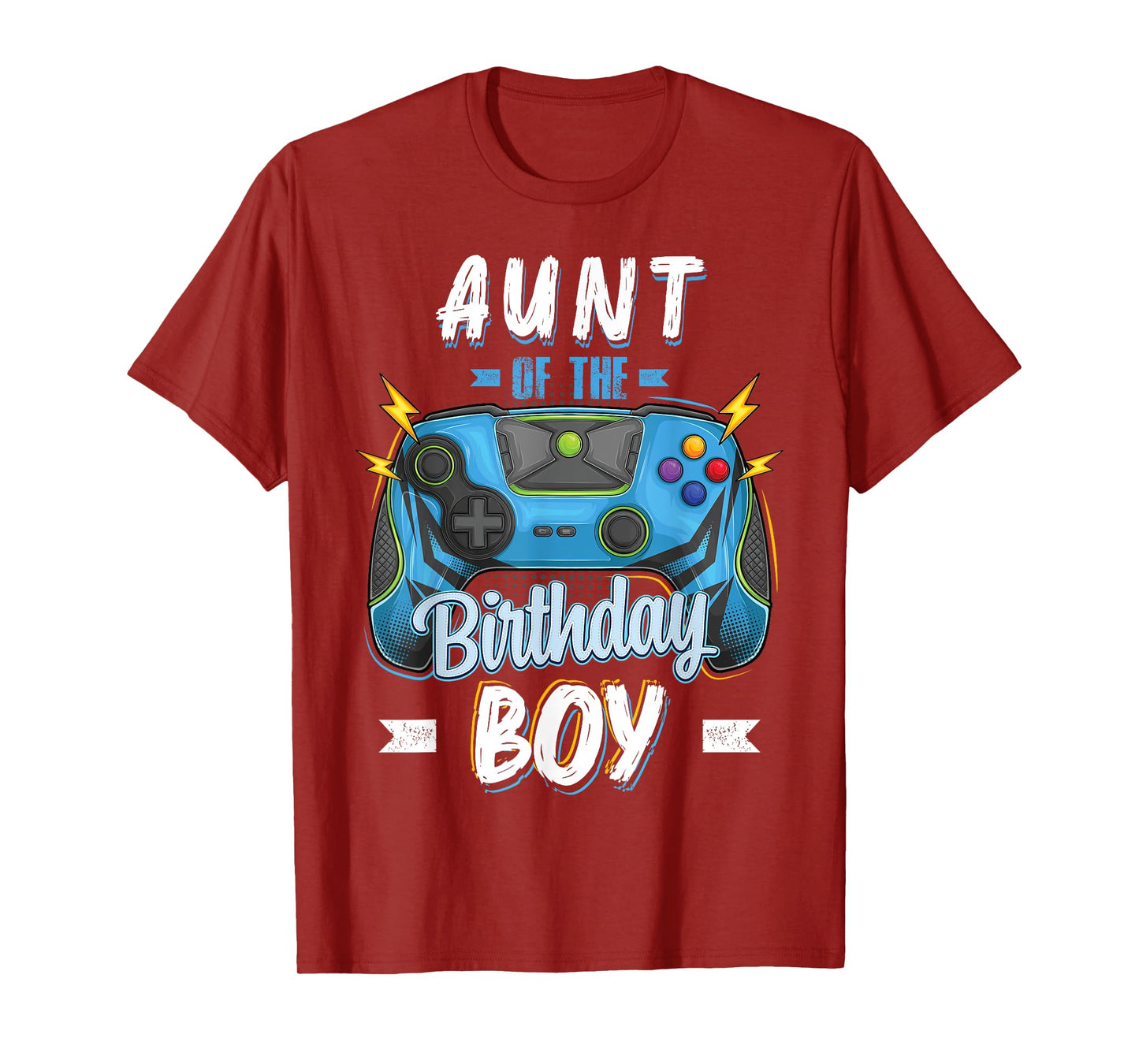 Aunt of the Birthday Boy Matching family Video Gamer party T-Shirt