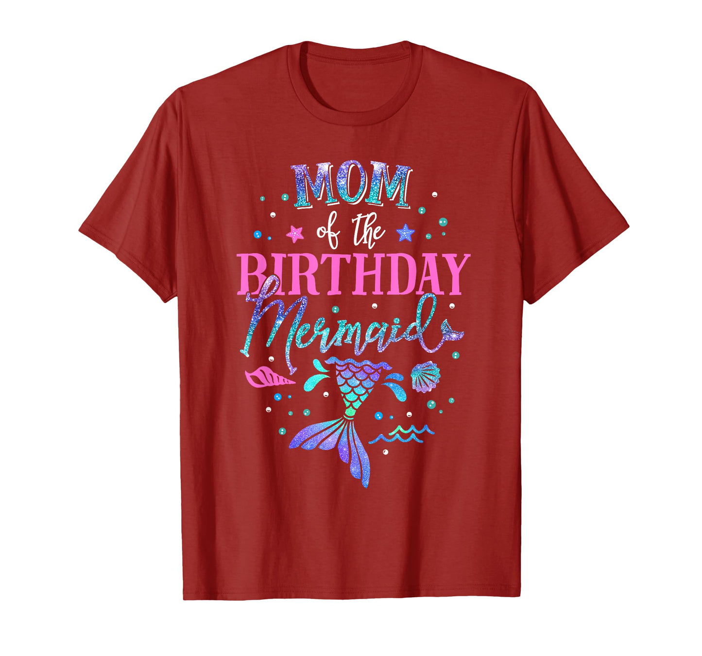 Mom Of The Birthday Mermaid Party Matching Family Mommy T-Shirt