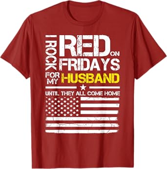 Red Friday Military Wife Shirt Wear Red For My Husband T-Shirt