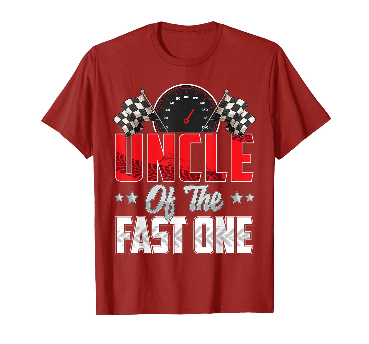 1 year old racing car fast one birthday 1st Family Uncle T-Shirt