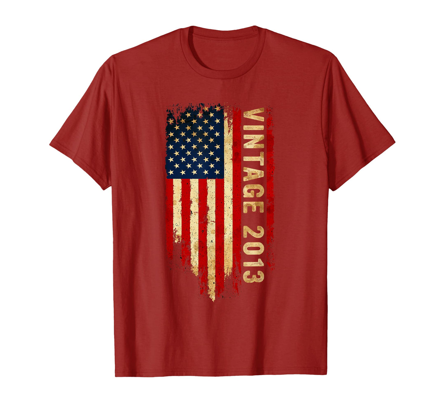 12 Years Old Vintage 2013 American Flag 12th Birthday Gifts T-Shirt