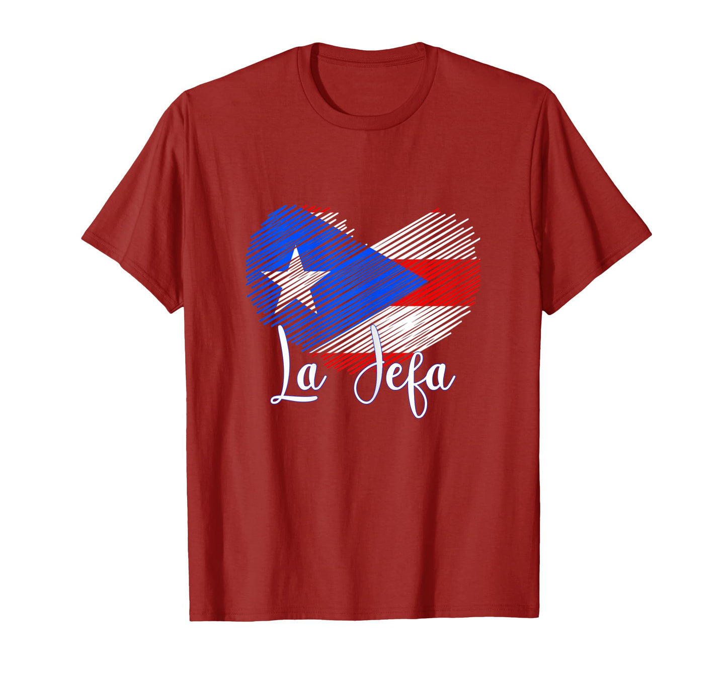 Boricua Jefa Puerto Rico Heart Flag Boricua Mom mothers day T-Shirt