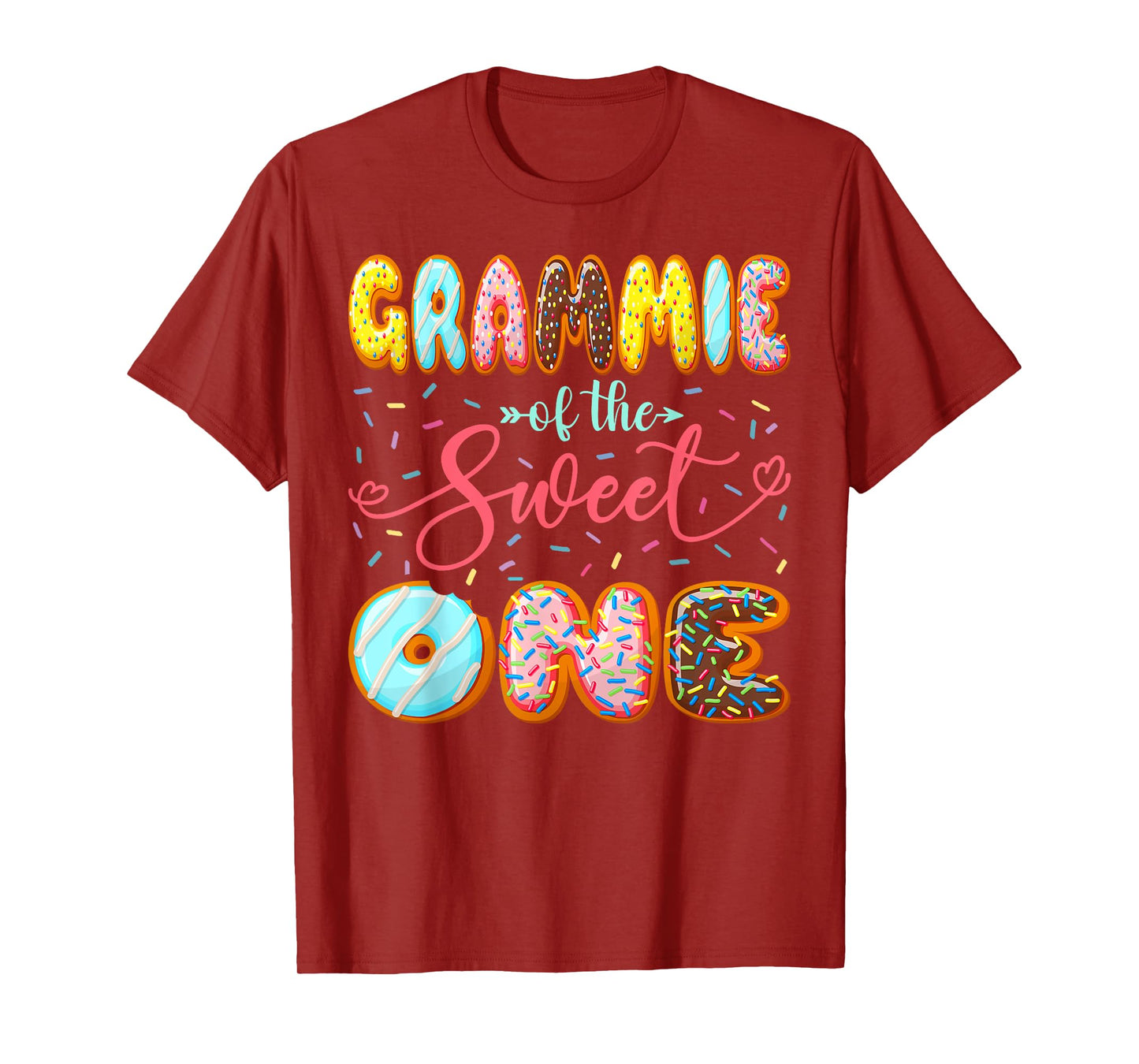 Grammie Of The Sweet One Girl 1St Birthday Donut Matching T-Shirt