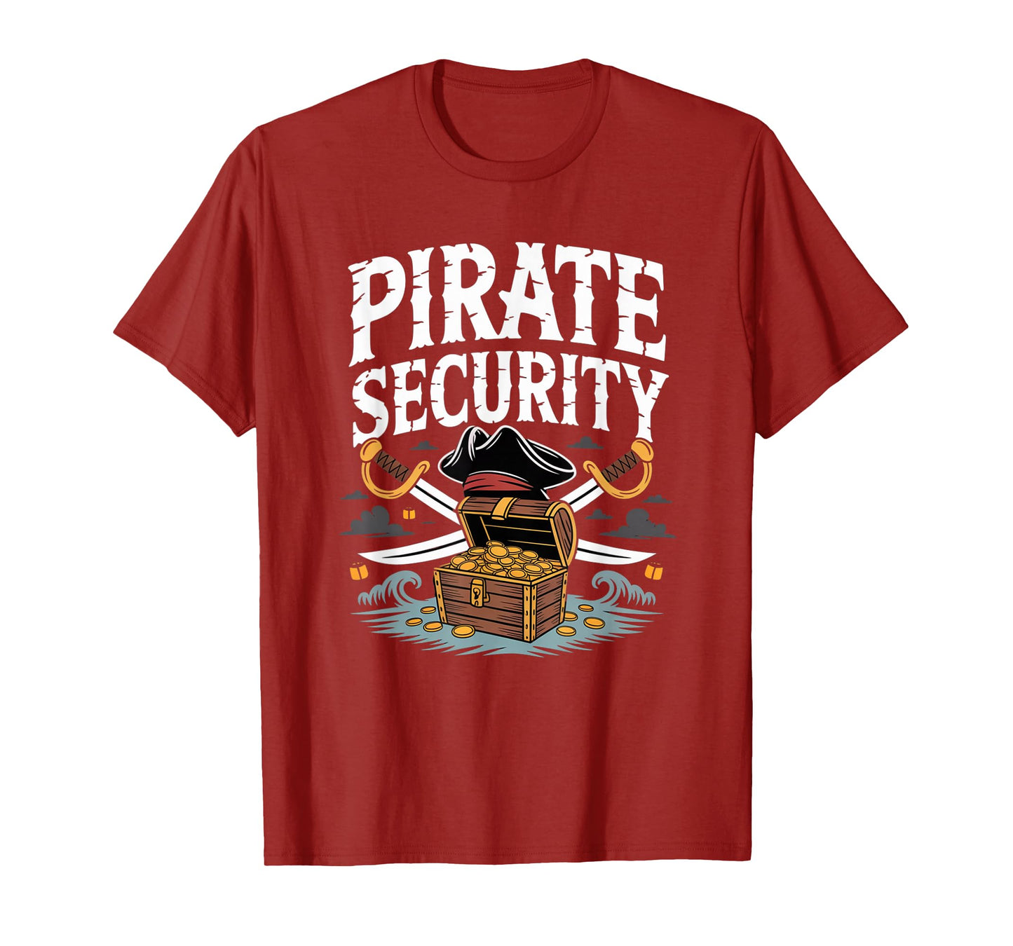 Pirate Security Funny Halloween Costume Dad Mom Group Humor T-Shirt