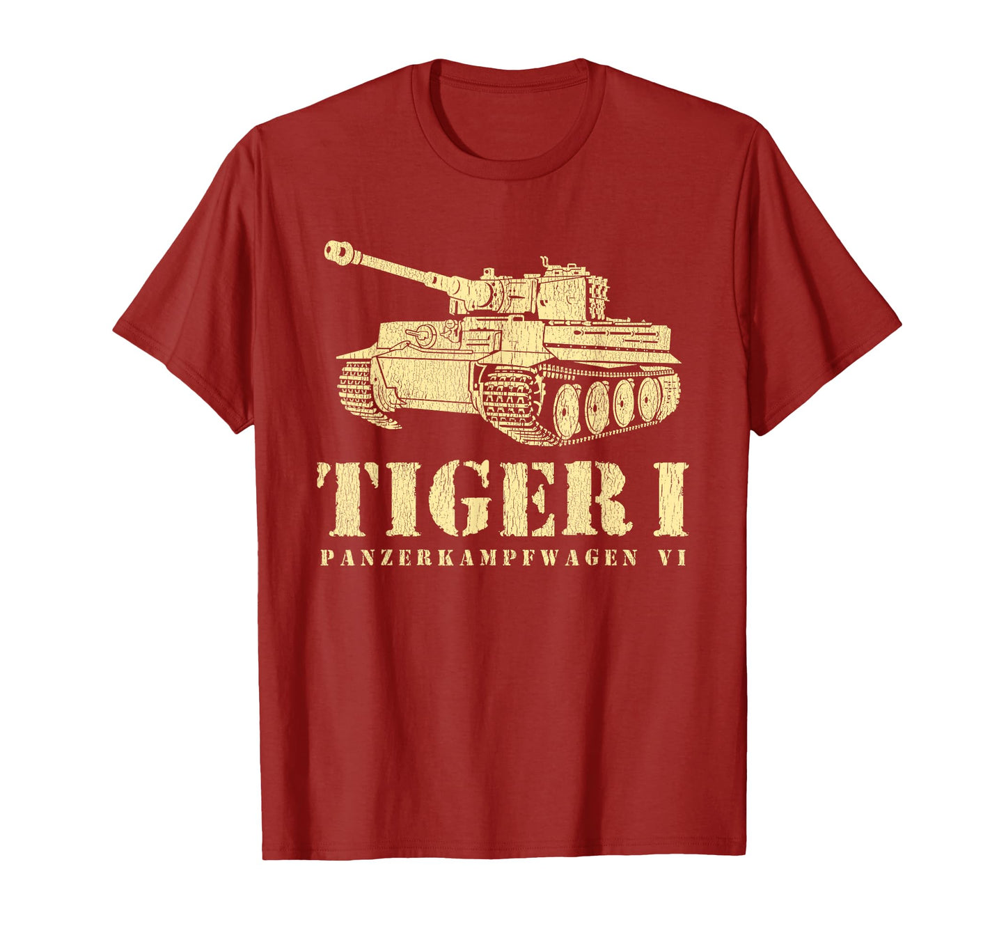 Funny Army Vintage Tiger Tank PzKpfw VI WWII Gift Men Boys T-Shirt