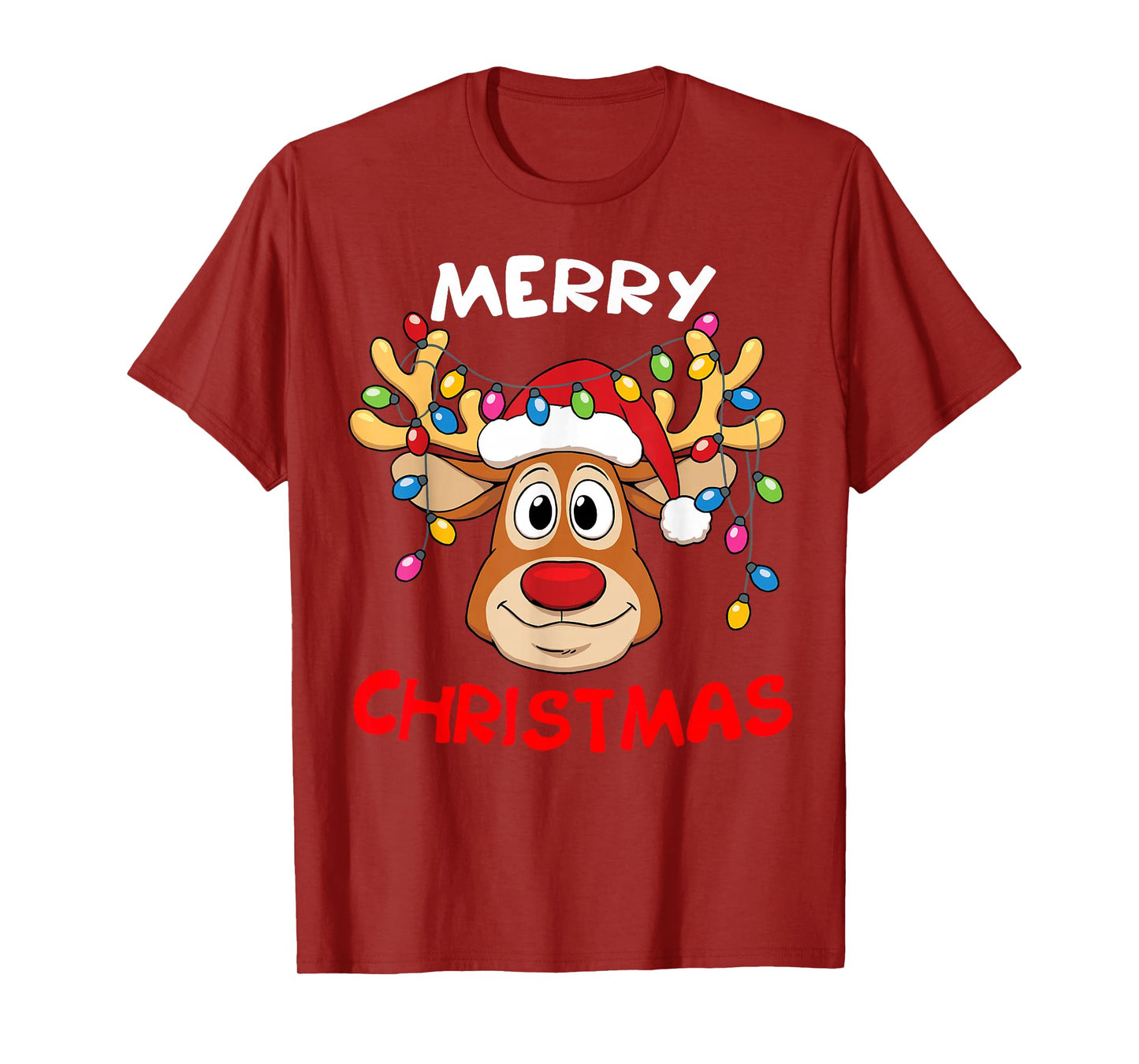 Merry Christmas Reindeer Xmas Family Men Women T-Shirt