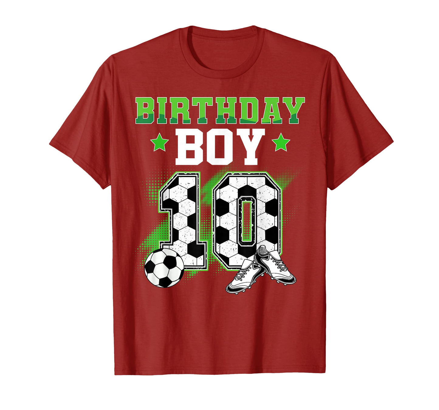 10th Birthday Boy Soccer 10 Year Old Sport 10yr Boys Party T-Shirt