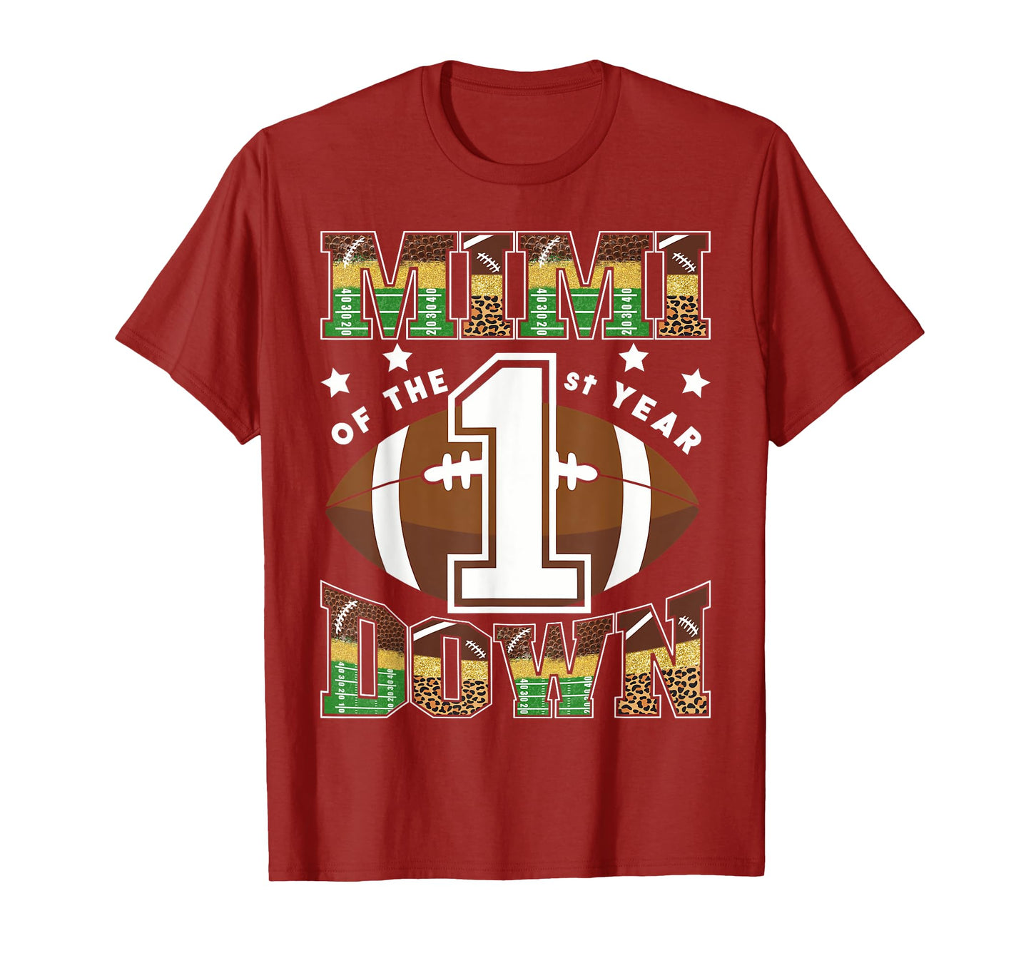 Mimi Of The 1St Year Down Football First Birthday Boy T-Shirt