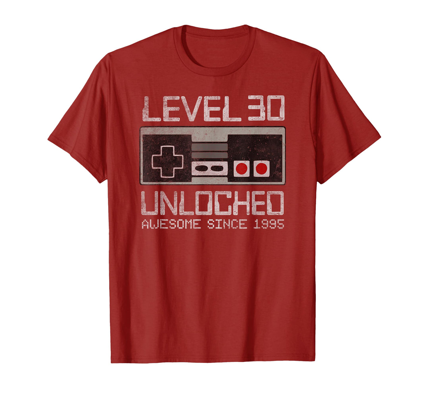 Level 30 Unlocked 30th Birthday 30 Year Old Video Gamer Man T-Shirt