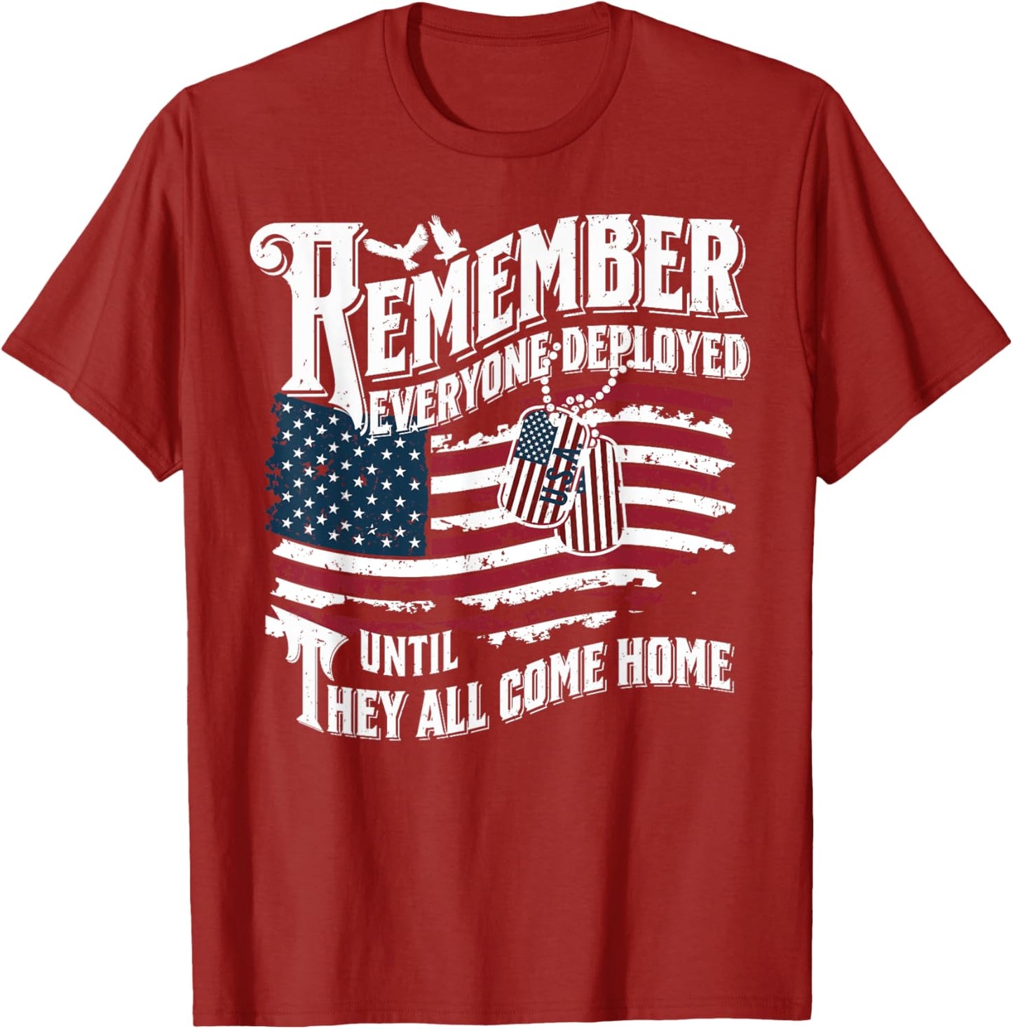 We Wear Red Friday Military Support Our troops Deployment T-Shirt